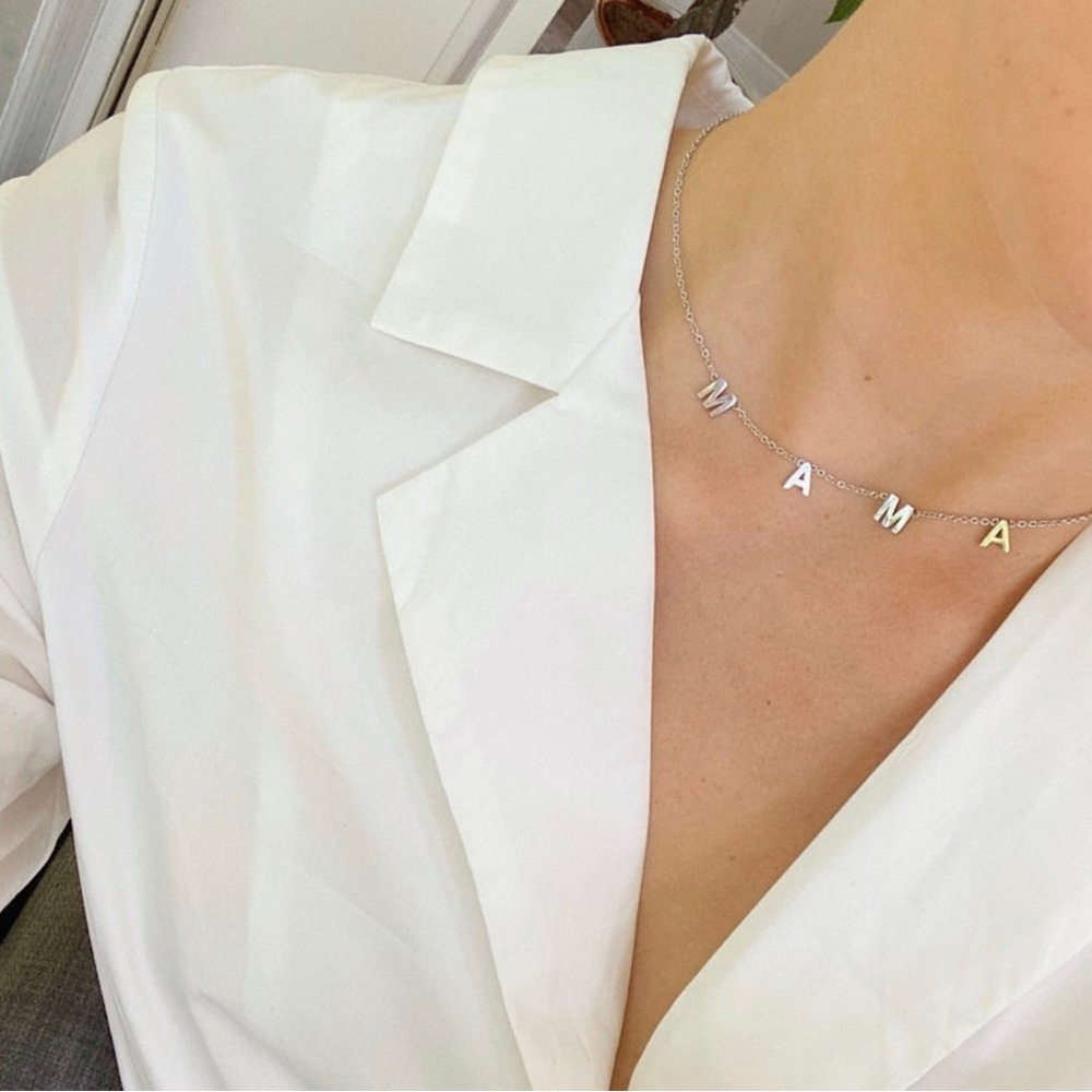 NEW SILVER PLATED MAMA NECKLACE